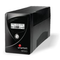 NO-BREAK INTERACTIVO SMARTBITT SBNB900LCD 900VA/450W, CLAVIJA NEMA 5-15P, 6 CONTACTOS TIPO NEMA 5-15R CON RESPALDO DE BATERIAS, REGULACION Y SUPRESION DE PICOS, PUERTO USB Y LCD