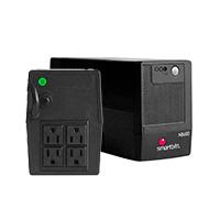 NO-BREAK INTERACTIVO SMARTBITT SBNB600 600VA/300 W, CLAVIJA NEMA 5-15P, 4 CONTACTOS TIPO NEMA 5-15R, TODOS CON RESPALDO DE BATERIAS, REGULACION Y SUPRESION DE PICOS.
