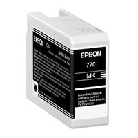 CARTUCHO EPSON MODELO T770 ULTRACHROME PRO 10 NEGRO MATE, PARA PLOTTER P700 (25ML)