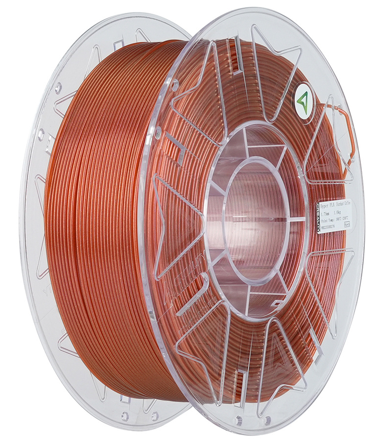 FILAMENTO DE IMPRESION 3D CREALITY HYPER PLA RFID STARDUST COFFEE1.751KGCLEAR PLATEECOFRIENDLY BOX