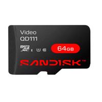 MEMORIA SANDISK VIDEO SC QD111 MICRO SDHC 64GB VIDEOVIGILANCIA 24/7 CLASE 10 U1 LECT 100MB/S ESC 20MB/S  SDSDQAS4-064G-BP