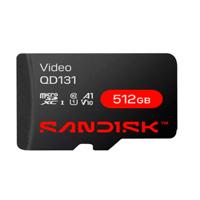 MEMORIA SANDISK VIDEO SC QD131 MICRO SDXC 512GB VIDEOVIGILANCIA 24/7 CLASE 10 U1 LECT 160MB/S ESC 18MB/S  SDSDQAS5-512G-BP