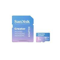 MEMORIA SANDISK MICRO SDXC CREATOR 1TB LECT 190MB/S ESC 130MB/S GRABA 4K/5.3K  SDSQXAV-1T00-GN6MS