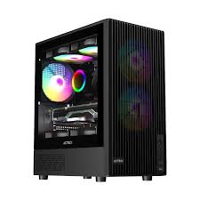 GABINETE ACTECK ZYRON GC606 / MINI TORRE / MICRO ATX - MINI ITX / VENTILADORES FRGB X3 / FUENTE DE PODER TIPO ATX (NO INCLUIDA) / METAL + PANEL DE CRISTAL TEMPLADO / NEGRO / AC-943819