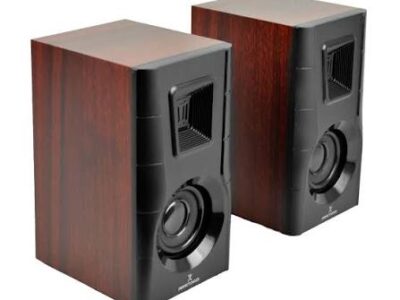 BOCINAS PERFECT CHOICE PC-112686 PARA COMPUTADORA ACABADO DE MADERA SONIDO 2.0 MOD: MERIDIAN