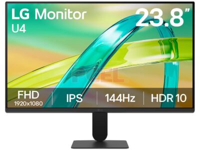 MONITOR PC LG 24U411B-B FHD 23.8 PULG,PANEL IPS,RESOL 1920X1080,ASP 16:9,144HZ,TR 1MS MBR,BRILLO 250CD/M2,CONTR 1500:1,HDR10,AMD FREESYNC,HDMI,AJUSTE INCLINACION,VESA 100X100.