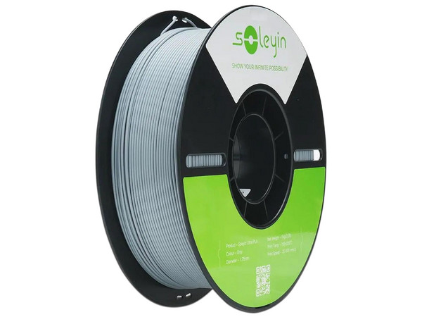 FILAMENTO DE IMPRESION CREALITY SOLEYIN ULTRA PLA GRAY1.751KGNEUTRAL PLASTIC PLATEECO-FRIENDLY BOX