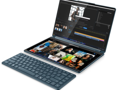 LAPTOP LENOVO YOGA BOOK 9 14IAH10/CORE ULTRA 7 255H 2.0GHZ/32GB/1TBSSD/142 PANTALLAS OLED/CON IA/ 2.8K WQXGA/TOUCH/360°/CON RATON/SOPORTE/FUNDA/TECLADO RETROILUMINADO/COLOR AZUL VERDOSO/WIN 11 HOME