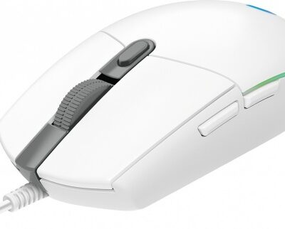 MOUSE GAMING LOGITECH G203 LIGHTSYNC RGB OPTICO ALAMBRICO USB 8000DPI BLANCO