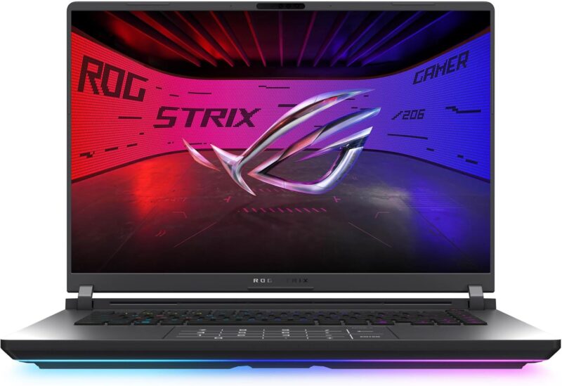 LAPTOP ASUS ROG STRIX G16 G615LW, ULTRA 9 275HX, 16 PULGADAS FHD 1920X1200, 32GB RAM, 2TB PCIE G4 SSD, NV RTX5080,16GB GDDR7, WINDOWS HOME 11, 1 AÑO DE GARANTIA.