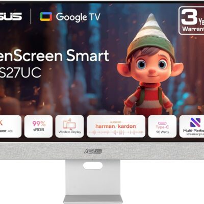 MONITOR SMART ASUS ZENSCREEN MS17UC /27 /3840X2160 /TR 5MS /60HZ /HDMI 2.0 /DP /USB-C 90W /HARMAN KARDON /VESA /WIFI /GOOGLE TV