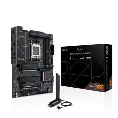 MB ASUS B850 AMD S-AM5 9A GEN /4X DDR5 8000 /HDMI /DP /DP TIPO-C /3X M.2 /2X USB 10G /2X LAN 5G /WIFI 7 /ATX /GAMA MEDIA /PROART