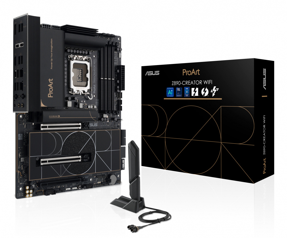 MB ASUS Z890 INTEL S-1851 SERIE 2 /4X DDR5 9066 /HDMI /3X THUNDERBOLT /5X M.2 /6X USB 10G /2X LAN 2.5G-10G /WIFI 7 /ATX /GAMA ALTA /PROART
