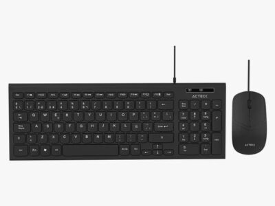 KIT ACTECK CREATOR COMPACT MK 235 / TECLADO Y MOUSE / ALAMBRICO USB - A / ESPAÑOL / WIN - MAC - ANDROID / 96 TECLAS QWERTY / 3 TECLAS + SCROLL / 1200 DPI / OPTICO / NEGRO / AC-945936