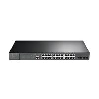 SWITCH TP-LINK TL-SG3428MP 24 PUERTOS RJ45 GIGABIT 10/100/1000 MBPS POE ADMINISTRABLE CON 4 RANURAS SFP 1 RJ45 CONSOLA Y 1 MICRO-USB CONSOLA JETSTREAM PARA RACK 19 PULGADAS