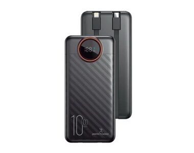 POWER BANK 10,000 MAH 22.5W CARGA RAPIDA MODELO THOR CON CABLES INTEGRADOS TIPO-C Y LIGHTNING  PERFECT CHOICE