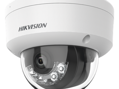 Cámara Domo IP / 4 Megapixel / Dual Light 30 m (98.4 ft) / Lente 2.8 mm / 109° FOV / IK08 / IP67 / PoE