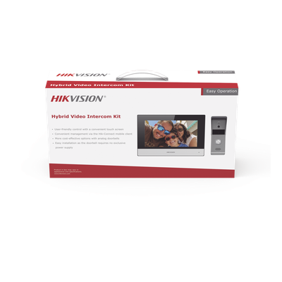 Kit de Videoportero Híbrido / Pantalla Táctil 7" / Videollamada a Smartphone / IP65 / 4 Hilos + Wi-Fi/Ethernet / 720x576p