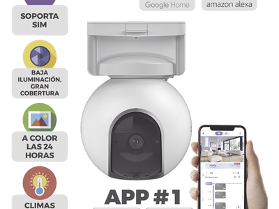 Cámara IP 4G / 3 Megapixel / Batería 10400 mAh / Visión Nocturna Color 15 m (49.2 ft) / Audio 100 dB / Exterior