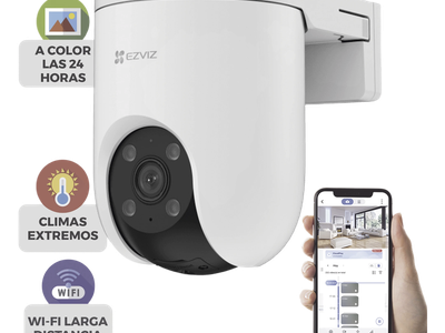 Cámara PT IP / 4K 8 Megapixel / Wi-Fi / Visión Nocturna a Color 0.5 lux / Panorámica 360° / Auto Seguimiento Zoom / Audio Bidireccional / IP65