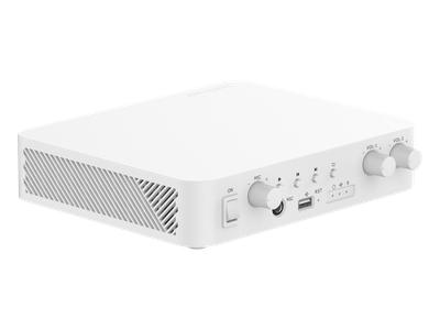 Amplificador de Audio IP / 2 Canales / 80 W Totales / 2 Zonas 40 W / Salida 100V / Bluetooth / USB / RCA / Micrófono / Hik-Connect