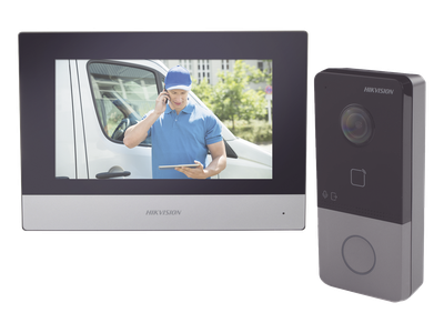 Kit de Videoportero IP / PoE / 1080p / Monitor Táctil 7" / IR 3 m (9.8 ft) / Lector MIFARE / IP65 / 1 Departamento