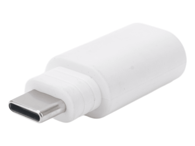 Adaptador de Conexión / Micro USB a USB-C / Compatible Panel Solar y Cámara Batería / Plástico Resistente