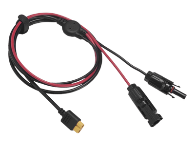 Cable Fotovoltaico / 2.5 m (8.2 ft) / 12 AWG / MC4 Macho-Hembra + XT60 / Negro