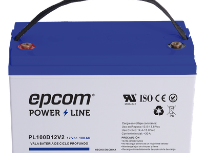 Batería AGM-VRLA / 12 Vcc / 100 Ah / Ciclo Profundo / Terminales T4 / Carcasa UL94-HB