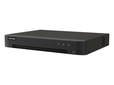 DVR Pentahíbrido / 16 Canales TurboHD + 16 Canales IP / 8 Megapixel (4K) / H.265+ / Audio Bidireccional / 1 Bahía HDD 10 TB / AcuSense