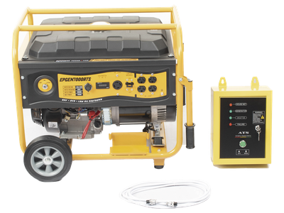 Generador de Emergencia / 6.5 kW Nominal / 7 kW Máxima / Arranque Automático / 220V Bifásico / 60 Hz / Tanque 25 L / 12 h Autonomía