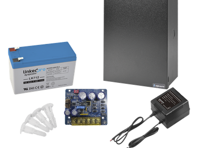 Kit de Fuente de Poder con Respaldos / 12 VCC a 4 A / Batería 12 V 7 Ah / Transformador 16-24 VCA / Protección Sobretensión y Cortocircuito