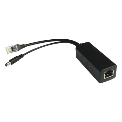 Divisor PoE / 48-55 a 12 V 2 A / RJ45 10/100 Mbps / Alcance 120 m (393.7 ft)