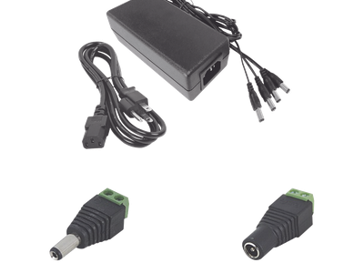 Kit de Fuente de Poder / 12 VCC / 5 A / 4 Canales / 110-220 VCA / 0.38 x 0.20 x 0.11 pies