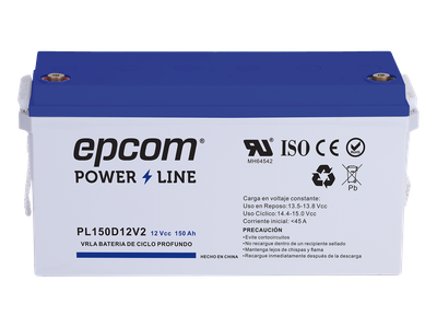 Batería AGM-VRLA / Ciclo Profundo / 12 Vcc / 150 Ah / Terminales T5 / Carcasa UL94-HB