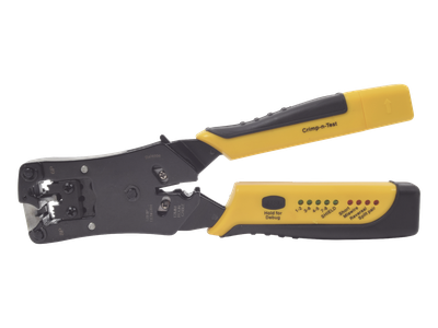 Pinza Pelacables/ Probador UTP-STP/ Cat 3-5-6/ RJ45-RJ11-RJ22/ 0.38 x 0.95 pies