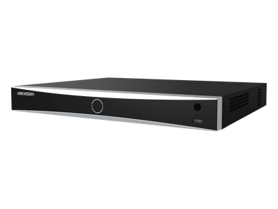 NVR IP / 32 Canales / 12 Megapixel (4K) / 16 Puertos PoE+ / Reconocimiento Facial / AcuSense / 2 Bahías HDD / HDMI 4K / Alcance PoE 300 m (984.3 ft)