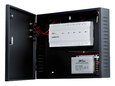 Controlador de Acceso / 2 Puertas / 20,000 Huellas / 30,000 Tarjetas / TCP/IP / Wiegand / Gabinete Metálico con Fuente 12V/5A