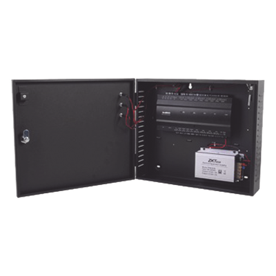 Controlador de Acceso 2 Puertas / 3,000 Huellas / 30,000 Tarjetas / TCP/IP / Gabinete con Fuente 12V 5A / Memoria SD hasta 32GB
