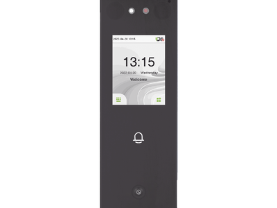 Terminal de Control de Acceso / Reconocimiento Facial y QR / Pantalla Táctil 2.4 Pulgadas / IP65 / 1 Puerta / 500 Usuarios Faciales