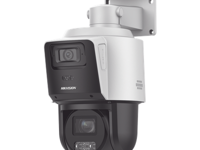 Cámara PTZ IP TandemVu / 4 Megapixel / Zoom Óptico 4X / Dual Light IR 40 m (131.2 ft) + Luz Blanca 30 m (98.4 ft) / WDR 120 dB / AcuSense / Audio Bidireccional / IP66 / PoE+