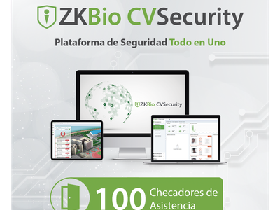 Licencia de Software / Gestión de 100 Dispositivos / Control de Tiempo y Asistencia / Compatible InBioPro-InBio-APX-Green Label