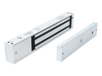Chapa Magnética Electromagnética / 280 kg (600 lbs) / 12/24 VCC / LED Ultra-brillante / Sensor NO/NC / Aluminio Anodizado